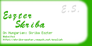 eszter skriba business card